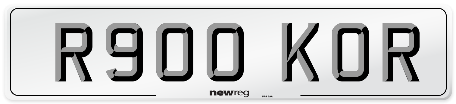 R900 KOR Number Plate from New Reg